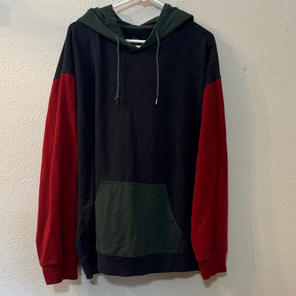 Original Use Blue Hoodie with Red and Green Accents - Picture 1 of 5